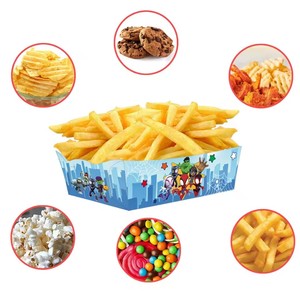 ถาดกระดาษใส่เฟรนช์ฟรายส์แบบใช้แล้วทิ้ง ดีไซน์กันรั่ว สำหรับบรรจุภัณฑ์อาหารจานด่วนแบบนำกลับบ้าน - Product Image 3