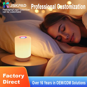 Nhà máy để bạn hiện đại ánh sáng ban đêm 3 màu sắc vô cấp mờ cảm ứng cảm biến đèn cạnh giường ngủ <span class=keywords><strong>LED</strong></span> USB nạp tiền ABS trắng ấm - Product Image 5