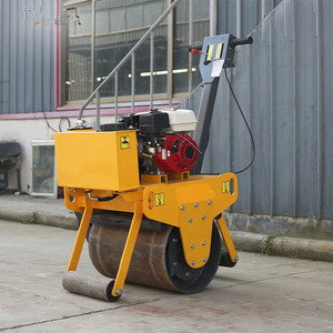 Rodillo vibratorio de mano con ruedas de acero simples o dobles para compactar el suelo, zanjas, césped - Product Image 3