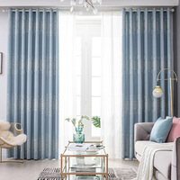 Style européen Simple moderne Jacquard rideau nouveau complet occultant coton tissu oeillet pour salon chambre
