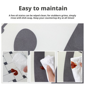 Tapete de Cocina Super Absorbente de Fibra Sintética Ecológica, Antideslizante, Resistente al Aceite, Lavable a Mano, Grosor Medio, Moderno - Product Image 3