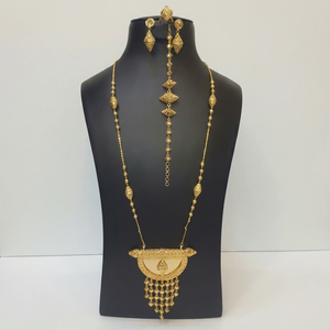 Gold Plated Ethnic Tassel Necklace and Earring Set for Women Wedding Jewelry Alloy Fashion Jewelry Sets - Product Image 1