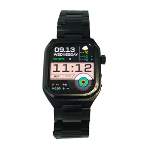 최고의 판매 스테인레스 스틸 DW88 울트라 스마트 시계 심박수 모니터 IP68 전화 건강 모니터 피트니스 트래커 BT 통화 Smartwatch