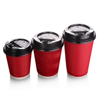 Gobelets en papier ondulé à double paroi épais pour boissons chaudes, gobelets jetables en papier pour café, emballage en papier pour boissons