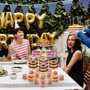 Espositore <span class=keywords><strong>per</strong></span> Cupcake in Acrilico Trasparente a 4 Livelli, Alzata <span class=keywords><strong>per</strong></span> Torte Nuziali, <span class=keywords><strong>per</strong></span> Tavolo Dessert, Addio al Nubilato, Compleanno, Baby Shower - Product Image 2