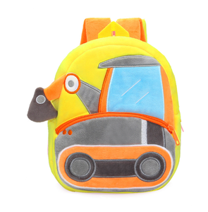 2-4 anni simpatico cartone animato escavatore bambini 3D auto ingegneria veicolo peluche zaino ragazze bambini scuola materna borsa - Product Image 5