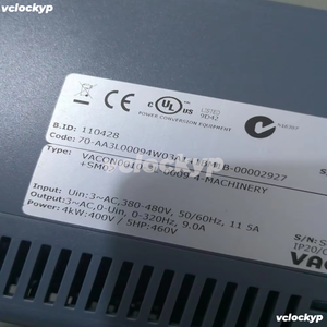 อินเวอร์เตอร์ Vacon VACON0010-3L-0009-4-MACHINERY SM02 ขนาด 4 กิโลวัตต์ 400 โวลต์ 5 แรงม้า 9 แอมป์ - Product Image 4
