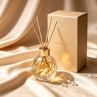 Flacon diffuseur rond de luxe 100 ml, couleur et logo personnalisés pour les marques de parfums haut de gamme aux États-Unis et au Royaume-Uni