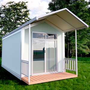 Casa Contenedor Diminuta de 20 Pies para Hotel Portátil, Casa Móvil Prefabricada Modular para Turistas con Balcón en el Techo - Product Image 1