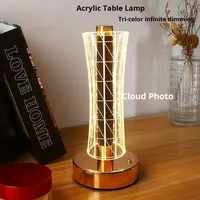 Lampe de table moderne nordique papillon design acrylique cristal nouveau modèle pour restaurant chevet chambre veilleuse batterie
