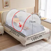 Moustiquaire portable pliable anti-moustiques, design nid d'abeille, installation facile, fermeture éclair latérale pour couettes et bébés