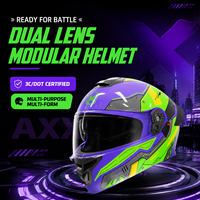 Casque de moto ABS à visière relevable pour hommes, femmes et adultes, casque de sécurité pour moto, visière double, casque de motocross, casco de motocicleta