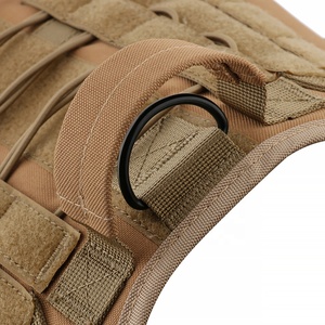 犬のトレーニングハーネスプルなし戦術的な犬のベストメッシュカスタマイズされたロゴクイックリリースソリッドナイロン犬の骨で屋外用にパッド入り - Product Image 5