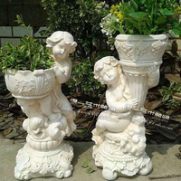 Grande jardinière en béton ciment pot de fleur fibre de verre ange statue moules pour jardin extérieur maison bâtiment décoration