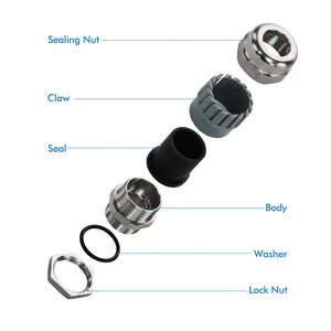 JAR ip68 Waterproof Cable Entry Fire Resistant ROHS G (PF) Stainless Steel Metal Cable Glands