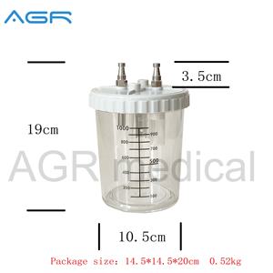 Yeni tıbbi vakum regülatörü plastik vakum emme kavanoz ve tuzak emme kabı 2L - Product Image 4