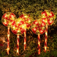 Lumières solaires de Noël à brancher dans le sol pour personnes âgées, décoration extérieure étanche pour maison enneigée, lumières d'ambiance pour cour