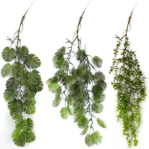 Guanyi Guirlandes artificielles de Monstera à suspendre, Décoration murale végétale intérieure et extérieure, Feuilles de plantes de 60 cm de longueur - Product Image 2