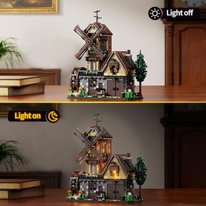 1436 pièces de mini blocs de construction, modèle réaliste de ferme avec lumières, jouet créatif, cadeau pour les enfants de 6 ans et plus - Product Image 2