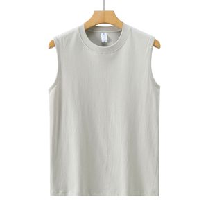 T-shirt vintage délavé pour homme <span class=keywords><strong>Joy</strong></span> Chuang, en coton 220g, gilet décontracté surdimensionné personnalisé, motif uni, vente en gros, design sans manches - Product Image 1