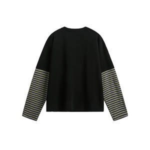 कस्टम स्ट्रीटवियर पुरुषों के लिए मुद्रित ओ गर्दन विंटेज टी डबल लेयर बॉक्सी फिट पुरुषों के लिए लंबी आस्तीन शर्ट - Product Image 2