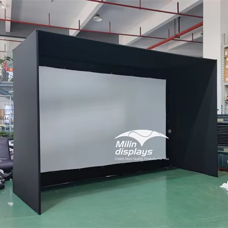 Stretch Fabric Indoor Home Custom Printed Golf Simulator Screen Golf Simulator Golf Game Simulator