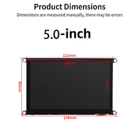 Carte de développement ESP32S3 avec écran LCD tactile capacitif IPS HD 800*480 de 5 pouces, 8 Mo de PSRAM, 16 Mo de FLASH, WIFI et BT pour Arduino LVGL