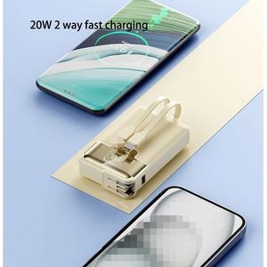 3-In-1 PD22.5W USB-<b>C</b> Interface Fast <b>Charging</b> Travel Power Bank AC Plug & LED Display Convenient PVC Material - Product Image 3