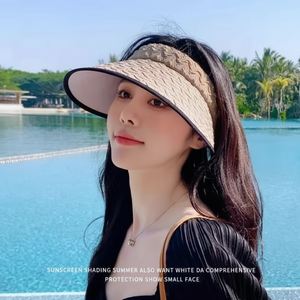 Berretto da sole estivo esterno protezione UV a tesa larga berretto moda moda cappello da spiaggia - Product Image 1