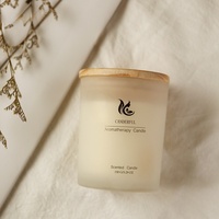 Cadeau de Saint-Valentin pour mariages, anniversaires, bougies parfumées à la cire de soja faites à la main, tasse en verre, bougies parfumées avec couvercles en bois