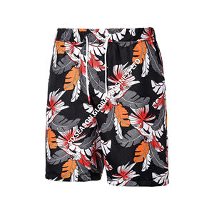 Short de bain imprimé fleuri pour hommes de haute qualité personnalisé orienté vers l'exportation 100% polyester mi Stretch Streetwear pantalon tricoté - Product Image 1