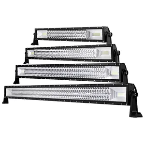 Barra de luz de led para inundação, barra de luz reta super brilhante de 22 polegadas, 270w, linhas triplas, para carro e reboque offroad 4x4