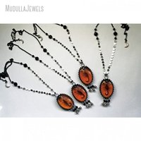 Collier pendentif Scorpion NM43426, collier avec spécimen naturel, collier gothique païen, pierre précieuse onyx noir, bijoux pour femmes