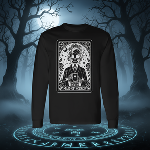 Camiseta de manga larga con diseño de tarot de Maid Of Horror, camiseta gótica para despedida de soltera - Product Image 3