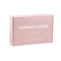 Emballage mignon de fleur colorée personnalisée de luxe recyclable petite boîte d'expédition rose carton ondulé pliable expédition recyclable