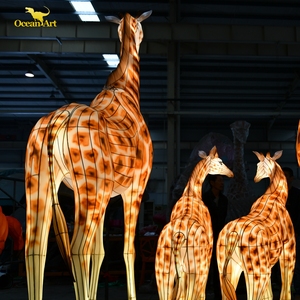 Outdoor Large Chinese Traditional Silk Fabric Lanterns LED Lights for Chinese New Year Diwali Thanksgiving-Waterproof Decoration - Product Image 5