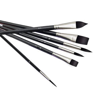 Nouveaux pinceaux à <span class=keywords><strong>aquarelle</strong></span> 2023, pinceaux à <span class=keywords><strong>aquarelle</strong></span> à manche court en forme de tulipe noire, ensemble de pinceaux à <span class=keywords><strong>aquarelle</strong></span> pour aquarelles, poils synthétiques de type écureuil - Product Image 3