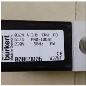 โซลินอยด์วาล์วเบิร์กเคิร์ต 0124A G1/4 230V 50Hz 8W สำหรับสื่อกรดและด่าง - Product Image 1