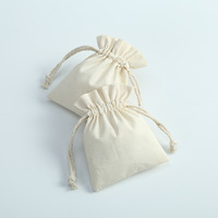 Sac en tissu de coton et de lin réutilisable, beige, avec cordon de serrage personnalisé, en coton biologique
