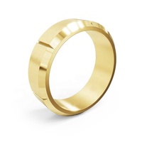 Bague Wilshire en acier inoxydable plaqué or 14 carats argent noir or pour homme Milskye Fashion