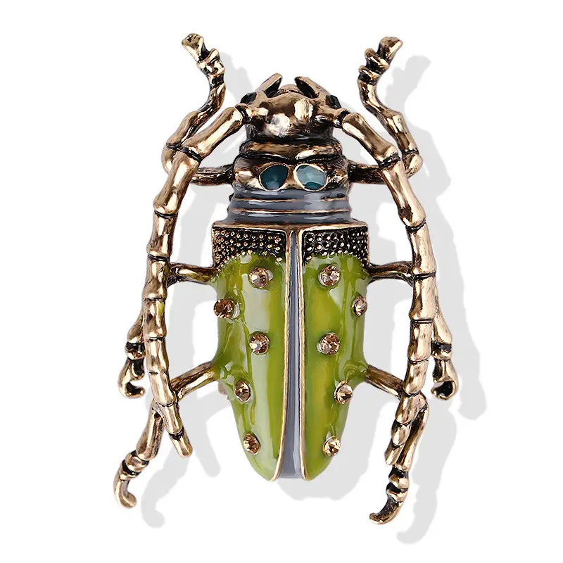 New Design Vintage Enamel Lapel Pin Brooch Women Men Jewelry Simple Insect Locust Brooch Pin For Clothing Accessories
