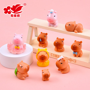 คาปิบาร่าน่ารัก ของตกแต่งโต๊ะเรซิ่น 35 มม. ของเล่น DIY แบบสุ่ม สำหรับเด็ก ทุกเพศ - Product Image 2
