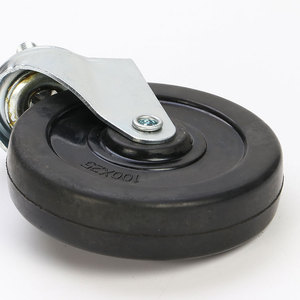 Swivel <b>Caster</b> <b>Wheels</b> 4 Inch Black Rubber No Bearing General Use - Product Image 1