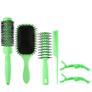 <span class=keywords><strong>Kit</strong></span> de brosses à <span class=keywords><strong>cheveux</strong></span> démêlantes en plastique bouclées personnalisées de 6 pièces, ensemble de brosses à <span class=keywords><strong>cheveux</strong></span> <span class=keywords><strong>bouclés</strong></span> pour femmes, masseur de cuir chevelu de 5 couleurs - Product Image 6