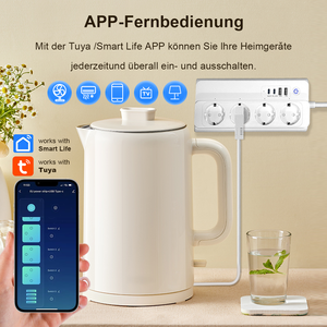 Regleta Inteligente WiFi Zigbee Matter EU LangYeao de 3500W 16A, 4 Tomas de Corriente con Control Independiente, 3 Puertos USB y 1 Tipo-C, Compatible con Home Assistant y Alexa - Product Image 6