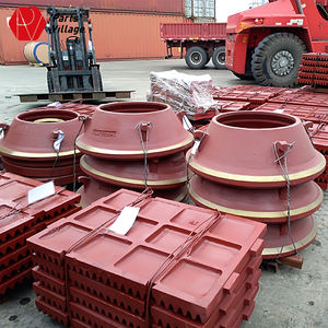 แผ่นกราม Mn18 Mn12 Mn13ชิ้นส่วนสำหรับเครื่องบดกราม PE อายุการใช้งานยาวนาน - Product Image 1