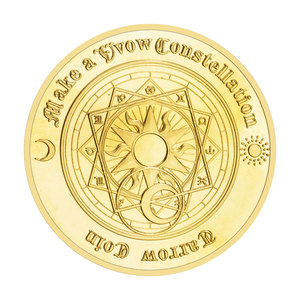 Châu Âu Mỹ tarots Mặt trời Mặt Trăng Đồng Xu mạ vàng chòm sao may mắn cho tình yêu có nhu cầu kim loại tiền xu với UV in logo - Product Image 4