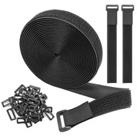 Bricolage réutilisable crochet et boucle extensible élastique réglable sangle en nylon antidérapant avec boucle