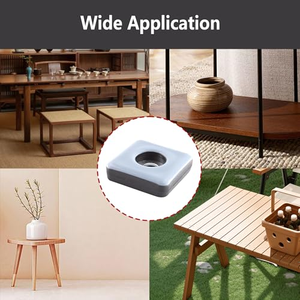 Premium PTFE Anti-Slip Furniture <b>Gliders</b> 25mm Rectangle Black Easy-to-Move Floor Protective Pads for Coasters - Product Image 3