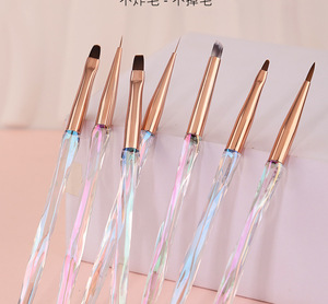 11Pcs Nail Art Liner <b>Brush</b> Set Acrylic Handle Ombre Gel Painting Pen Clear Nail <b>Brush</b> OEM ODM - Product Image 2